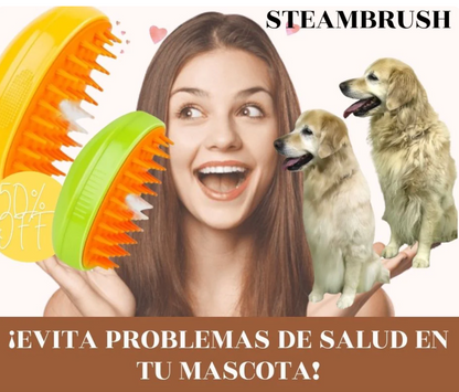 Cepillo Vaporizador para Mascotas STEAMBRUSH ® | REDUCE EL ESTRÉS Y LA ANSIEDAD DE TU MASCOTA ⭐⭐⭐⭐⭐