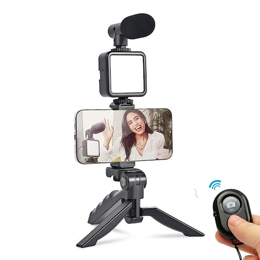 Kit Video Streaming INFLUENCE MAX® ¡Tripode De Celular Con Luz Y Microfono! ⭐⭐⭐⭐⭐