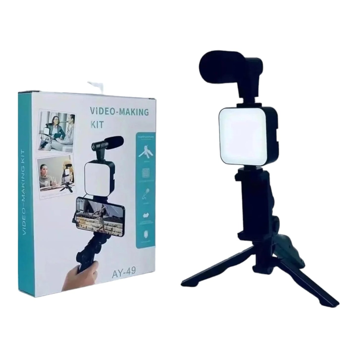 Kit Video Streaming INFLUENCE MAX® ¡Tripode De Celular Con Luz Y Microfono! ⭐⭐⭐⭐⭐