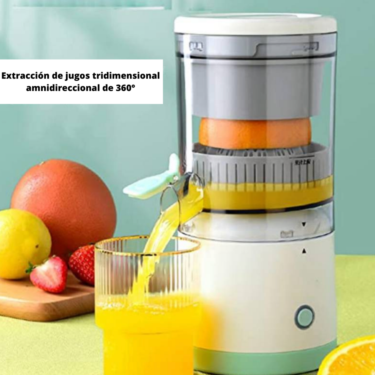 EXPRIMIDOR DE JUGO ELÉCTRICO Y PORTÁTIL